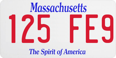 MA license plate 125FE9