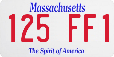 MA license plate 125FF1