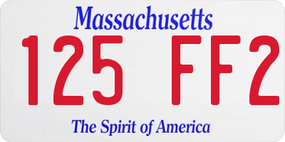 MA license plate 125FF2