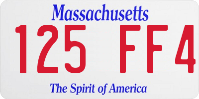 MA license plate 125FF4