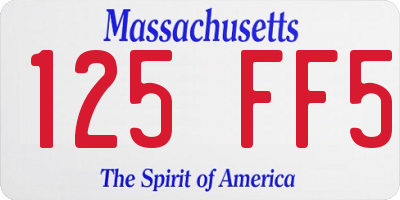 MA license plate 125FF5