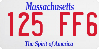 MA license plate 125FF6