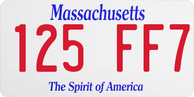 MA license plate 125FF7