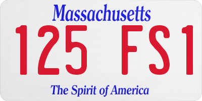 MA license plate 125FS1