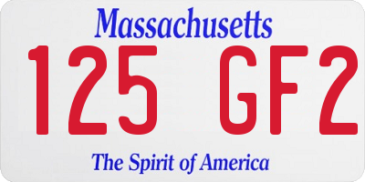 MA license plate 125GF2