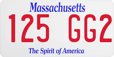 MA license plate 125GG2