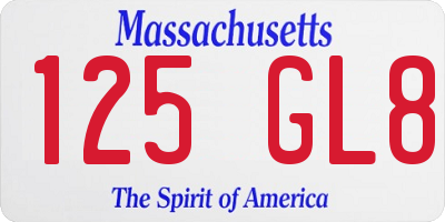 MA license plate 125GL8