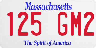MA license plate 125GM2