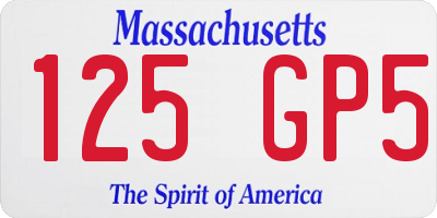 MA license plate 125GP5