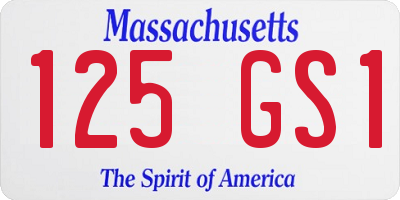 MA license plate 125GS1