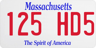 MA license plate 125HD5