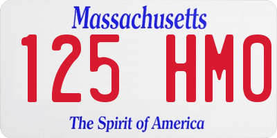 MA license plate 125HM0