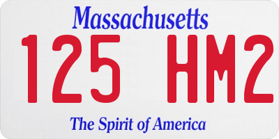 MA license plate 125HM2
