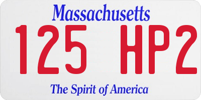MA license plate 125HP2
