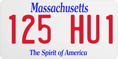MA license plate 125HU1