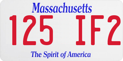 MA license plate 125IF2