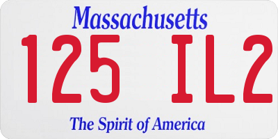 MA license plate 125IL2