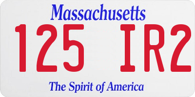 MA license plate 125IR2