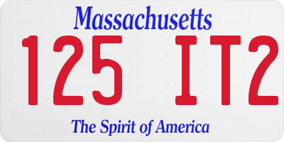 MA license plate 125IT2