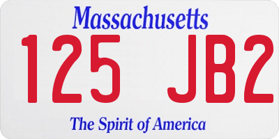 MA license plate 125JB2