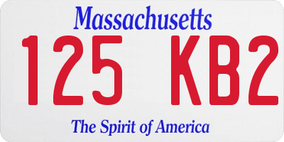 MA license plate 125KB2
