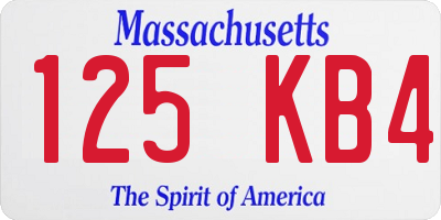 MA license plate 125KB4