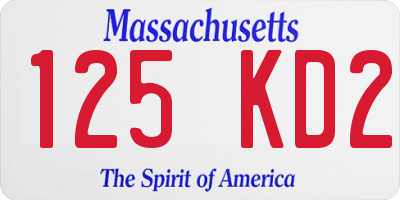 MA license plate 125KD2