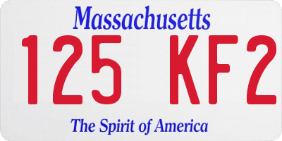 MA license plate 125KF2