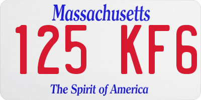 MA license plate 125KF6