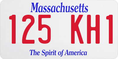 MA license plate 125KH1