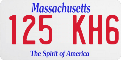 MA license plate 125KH6