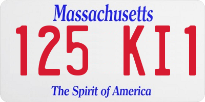 MA license plate 125KI1