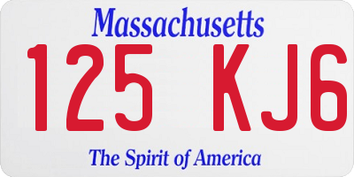 MA license plate 125KJ6