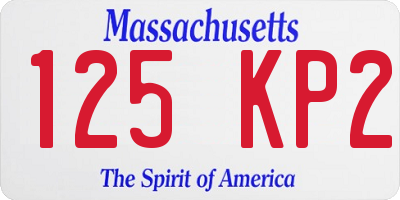 MA license plate 125KP2