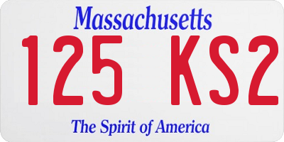 MA license plate 125KS2