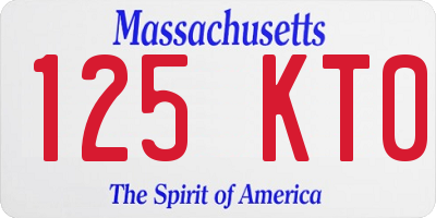MA license plate 125KT0