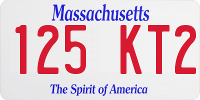 MA license plate 125KT2