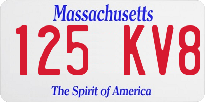 MA license plate 125KV8