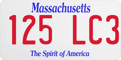 MA license plate 125LC3