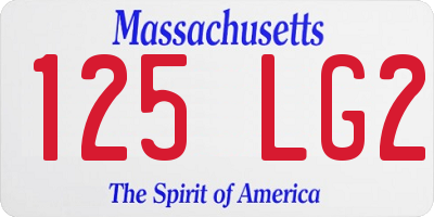MA license plate 125LG2