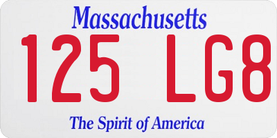 MA license plate 125LG8