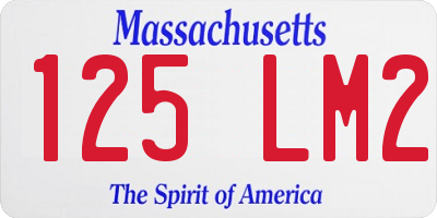 MA license plate 125LM2