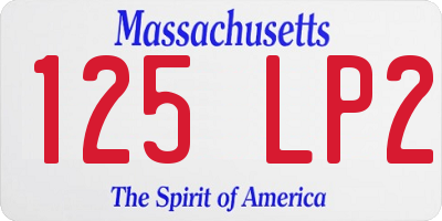 MA license plate 125LP2