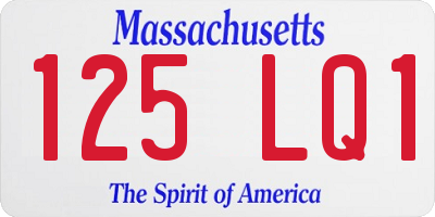 MA license plate 125LQ1