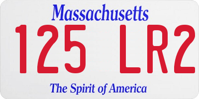 MA license plate 125LR2