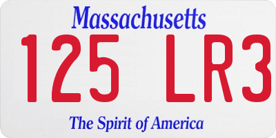 MA license plate 125LR3