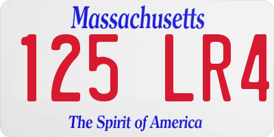 MA license plate 125LR4