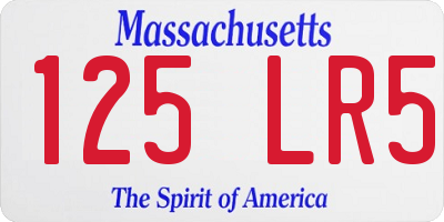 MA license plate 125LR5