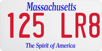MA license plate 125LR8