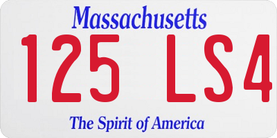 MA license plate 125LS4